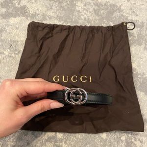 Mini Gucci Black Belt
